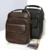 black and coffee leather shoulder bags style D6293