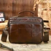 coffee crossbody sling bag D6324 rear zipper pocket
