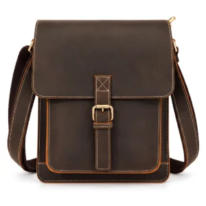 cross body handbags bulk style D6345 in Coffee Crazy Horse leather