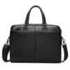 Black handcrafted leather bags style G5144 business briefcase