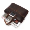 G5158 genuine leather portfolio for 14-inch laptop and documents