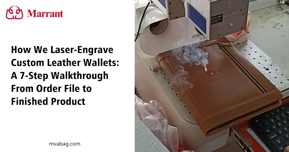 How We Laser-Engrave Custom Leather Wallets