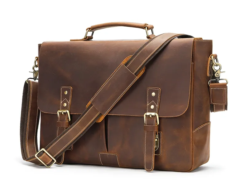 wholesale leather messenger laptop bag 