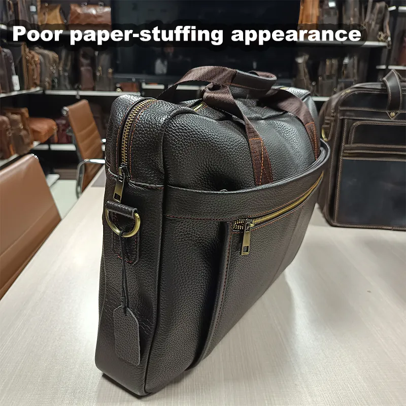 Poor paper‑stuffing appearance