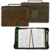 wholesale cowhide leather Bible cover Q2011 interior and pen loops