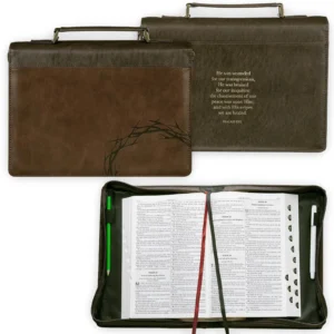wholesale cowhide leather Bible cover Q2011 interior and pen loops