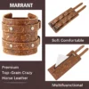 Wholesale leather wrist wallet in embossed brown