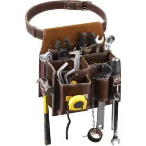 carpenters tool bags Q2013 coffee leather tool belt pouch