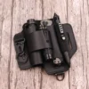 Q2014 black leather EDC belt organizer with tools