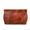 wholesale leather pouch style Q8081 in Brown cowhide