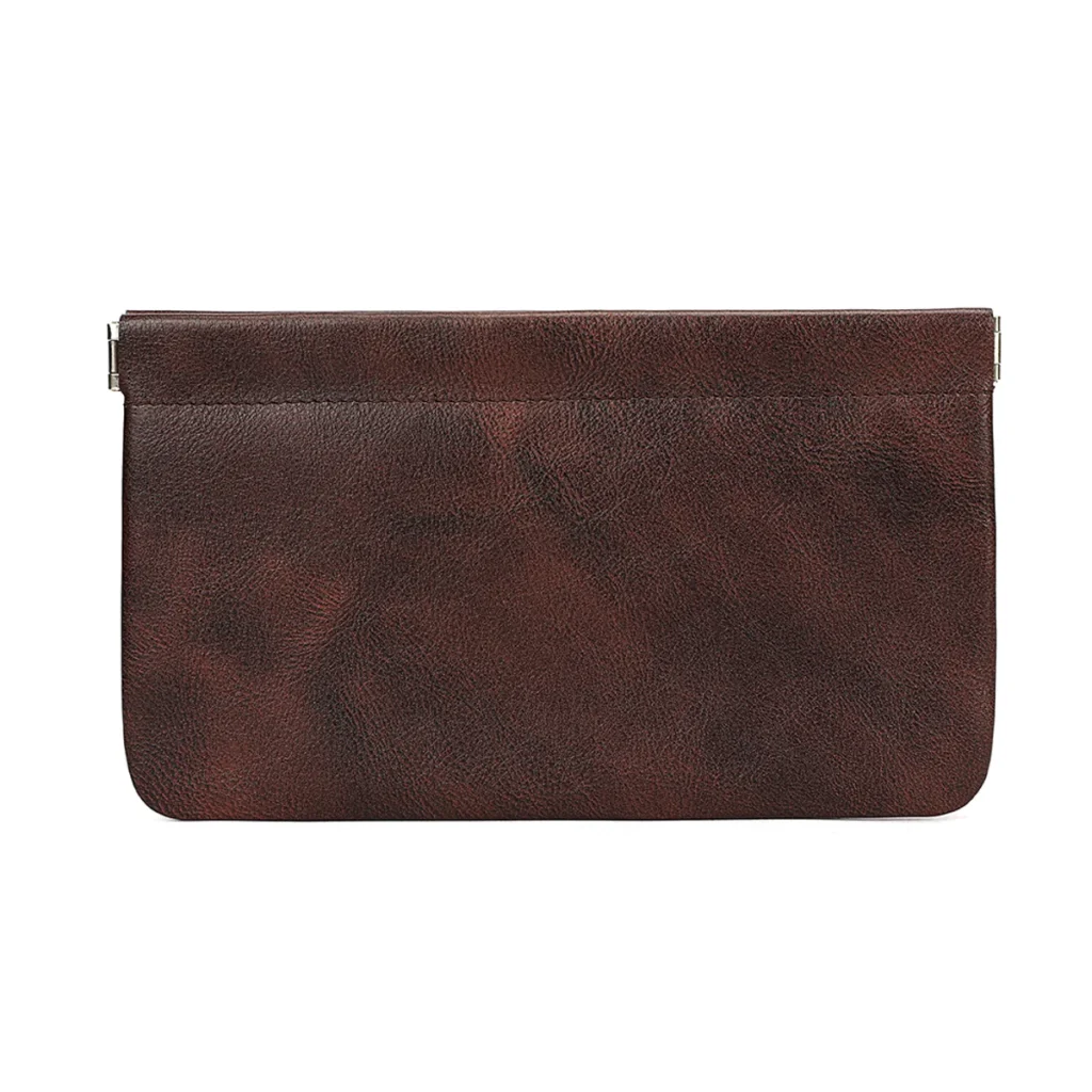 leather pouch style Q8083 in Coffee cowhide