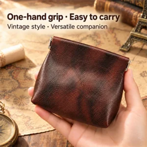 Wholesale Cowhide Spring-Frame Coin Purse | Style Q8086