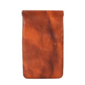 unisex storage pouch style Q8087 in Brown cowhide