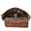Cotton-lined interior of motorcycle saddle bag style S1002