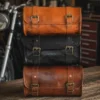 Black Brown and Coffee leather motorcycle bags style S1003