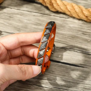wholesale western leather bracelet T8094 brown detail view