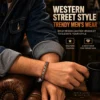 western leather bracelet T8094 mens lifestyle view