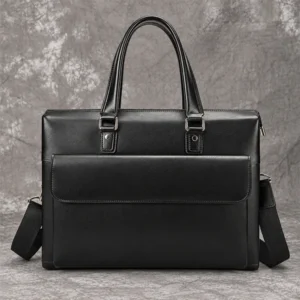 Wholesale genuine cowhide combination-lock laptop briefcase G5157 OEM supplier