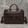 Wholesale genuine leather briefcase for 15-inch laptop OEM supplier