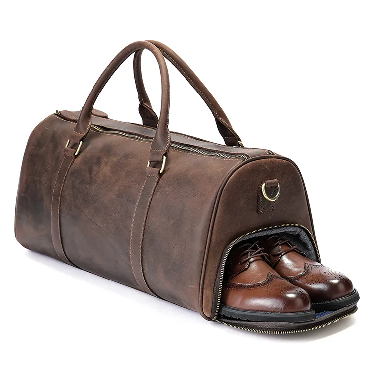 custom leather weekender bags