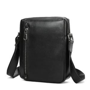 G8609 Black Cowhide Crossbody Bag black crossbody bag style G8609 in cowhide
