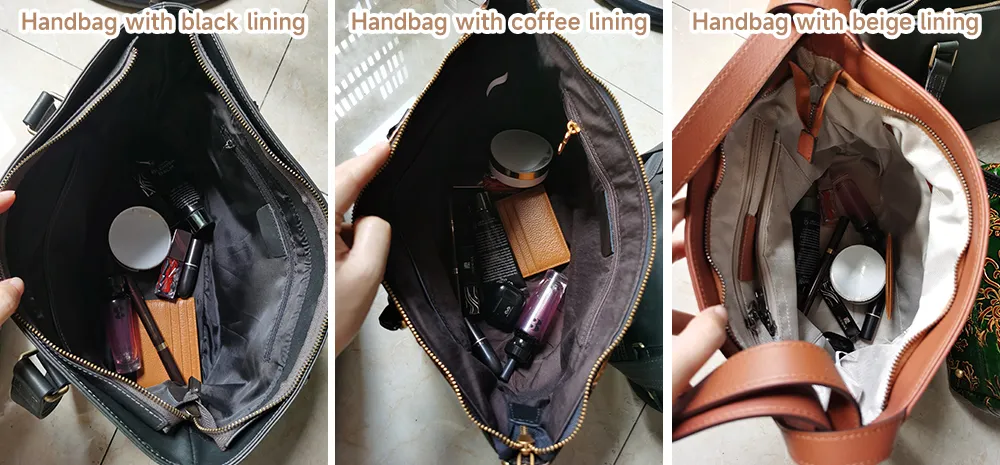 handbag lining color