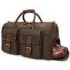 Crazy Horse travel duffle L4090 with separate zippered shoe compartment