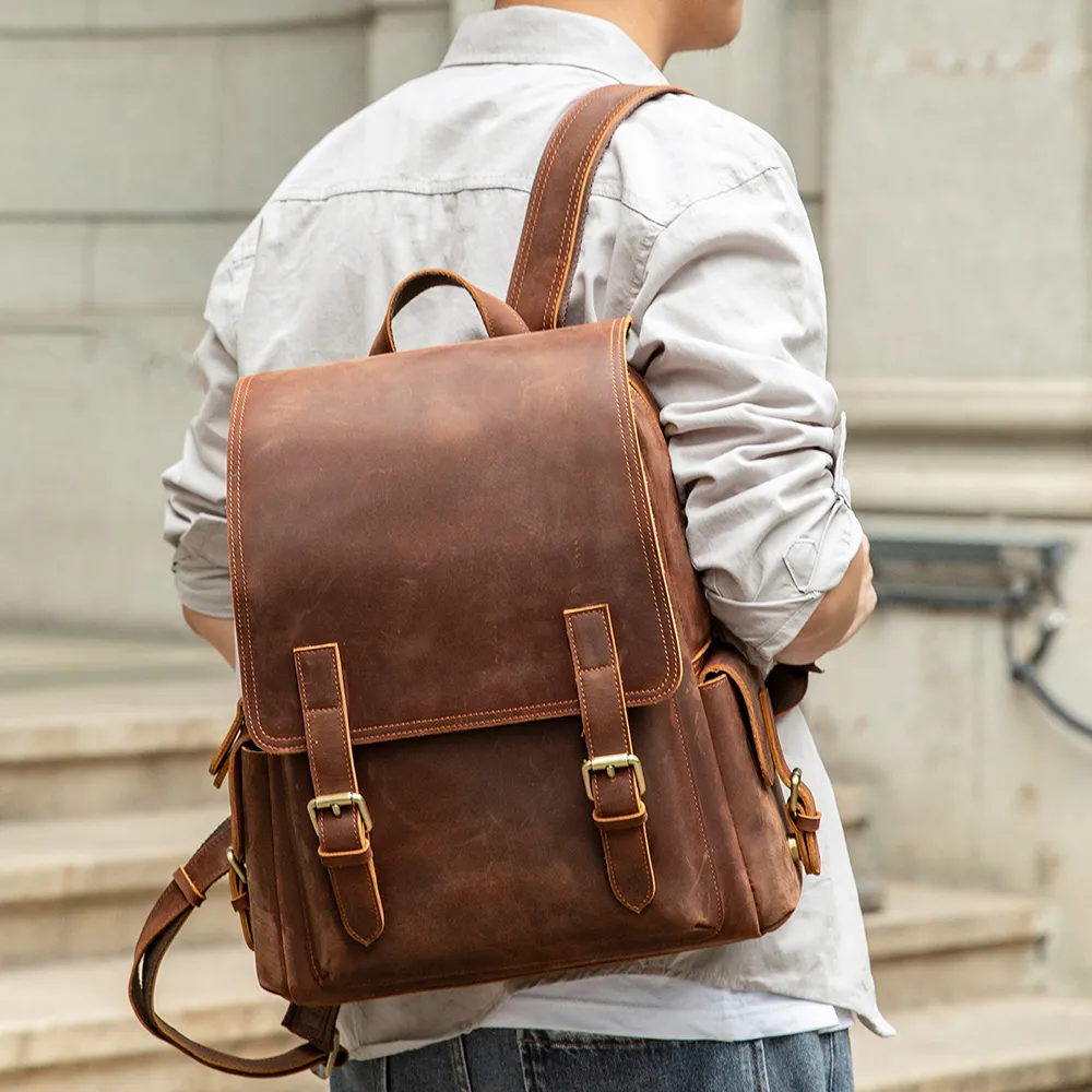 leather backpacks for men
