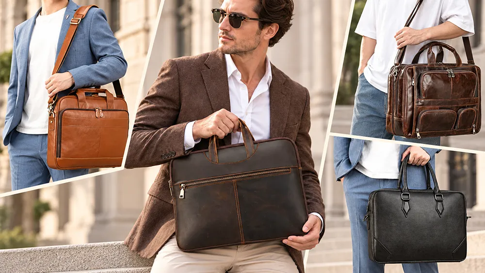 leather briefcases for men