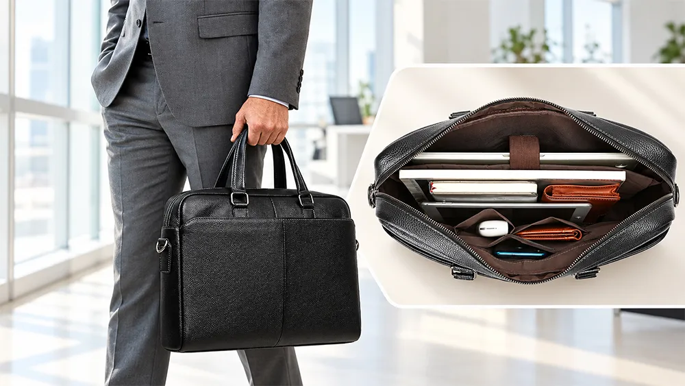 leather commuter bags