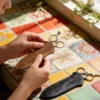 leather scissor holder K262 detail