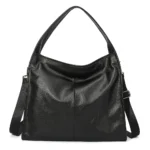 N7710 Black Hobo Crossbody Bag hobo crossbody bags style N7710 in black cowhide