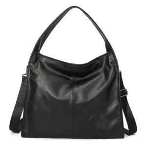hobo crossbody bags style N7710 in black cowhide