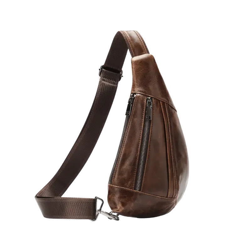 MVABag Wholesale Men's Leather Chest Bag | Custom Bulk Sling Bag